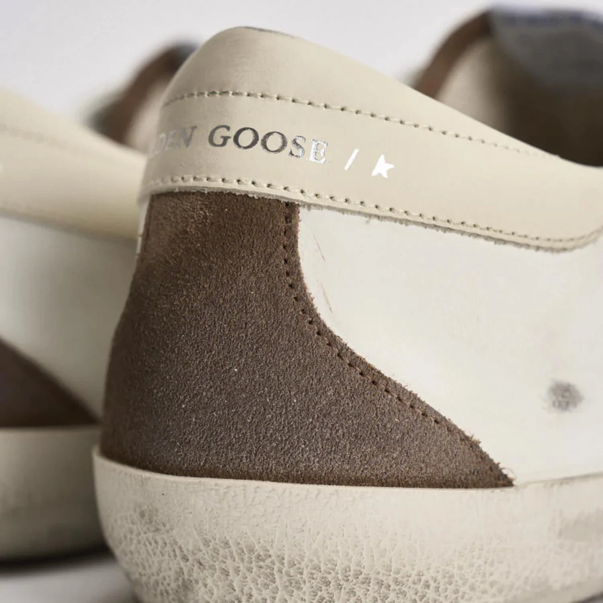 Zapatos Super-Star Hombre Blanco Marrón Azul Golden Goose