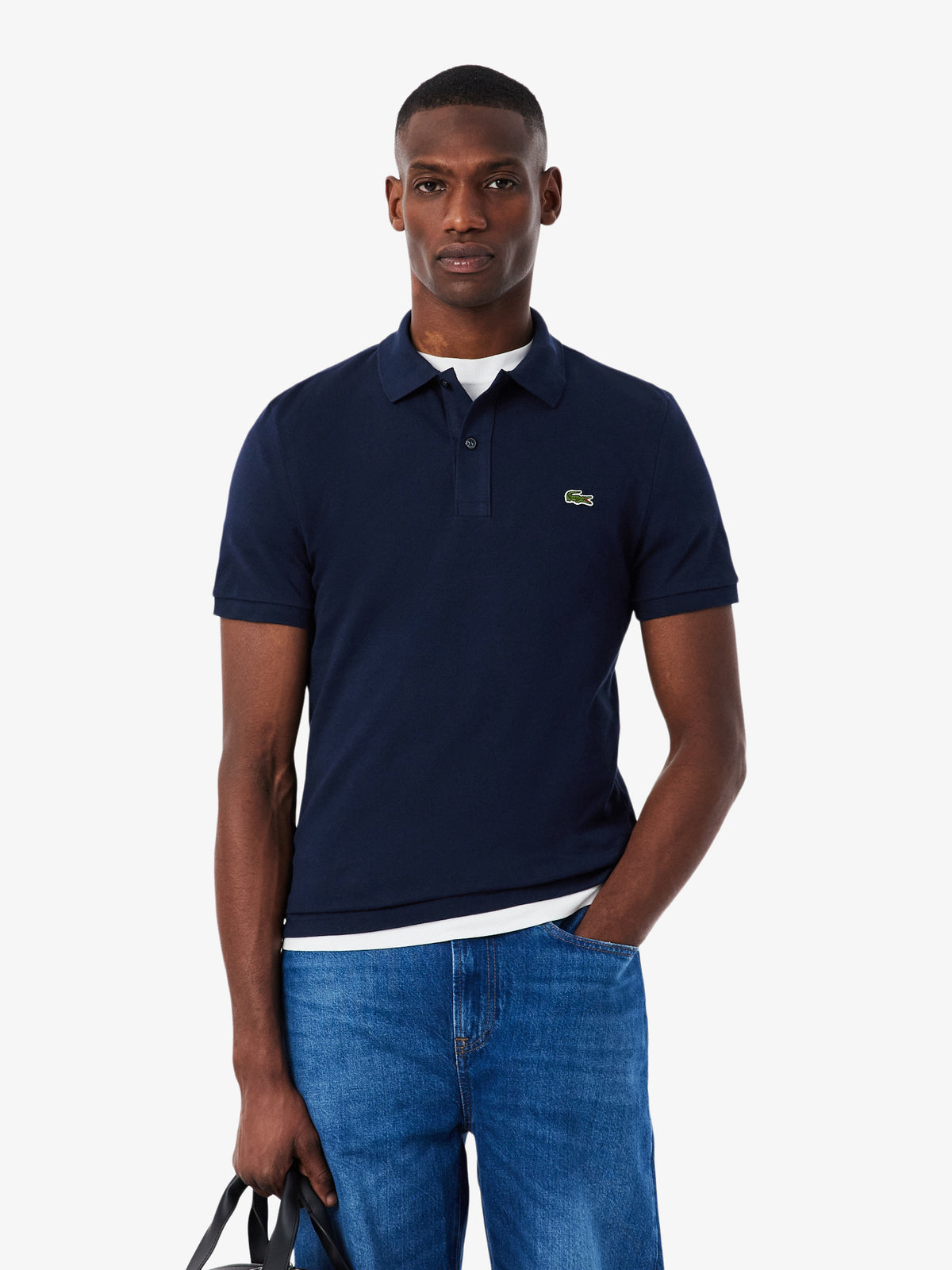 Polo L.12.12 Slim Fit Azul Marino Lacoste