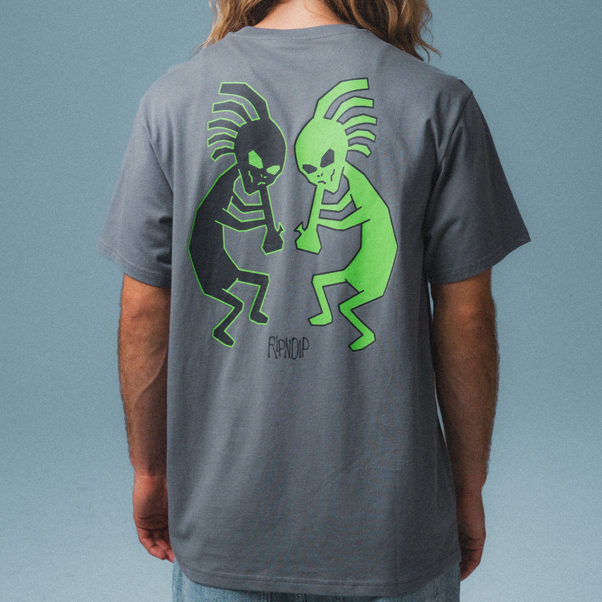 CAMISETA WE WERE HERE Gris Oscuro RIPNDIP