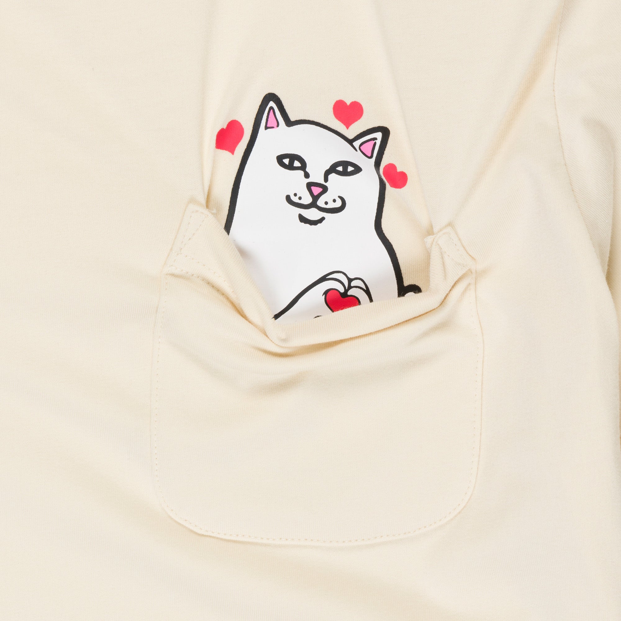 CAMISETA NERMAL LOVES POCKET Beige RIPNDIP