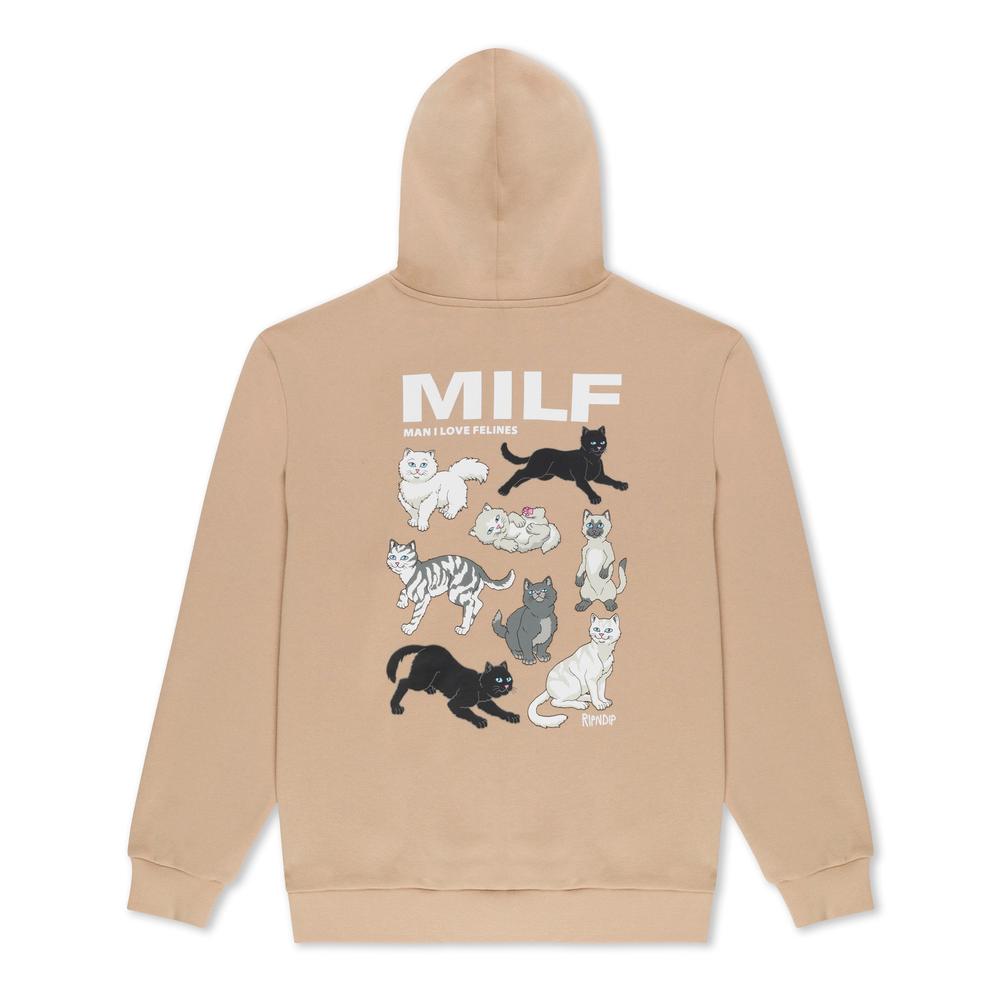 HOODIE MAN I LOVE FELINES Caqui RIPNDIP