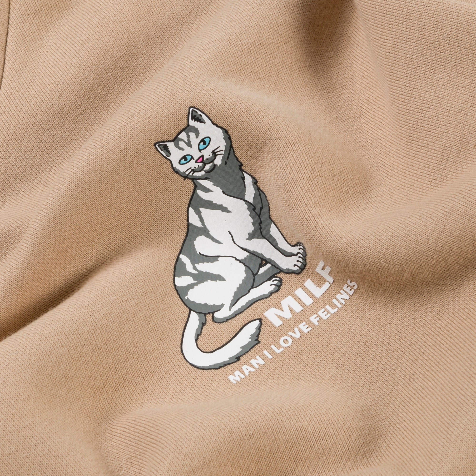 HOODIE MAN I LOVE FELINES Caqui RIPNDIP